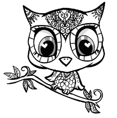 Cute Owl Coloring Pages Printable K5 Worksheets