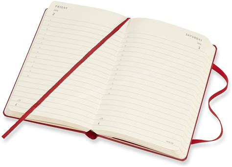 agenda 2021 moleskine 12 month daily notebook planner scarlet red hardcover pocket moleskine