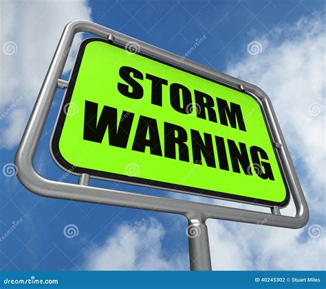 Storm Warning Sign Cartoon Vector 34422511