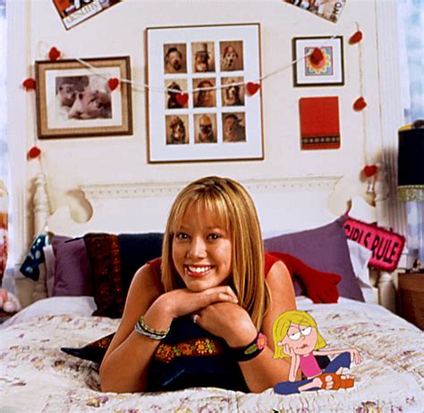 hilary duff with bangs for the lizzie mcguire reboot popsugar beauty