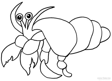 Make a coloring book with crab a house for hermit for one click. Printable Hermit Crab Coloring Pages For Kids