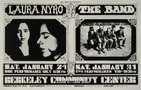 Laura Nyro Vintage Concert Poster From Berkeley Community Theatre Jan