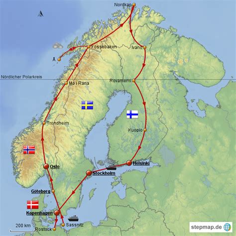 Stepmap Skandinavien 2015 Landkarte Für Europa