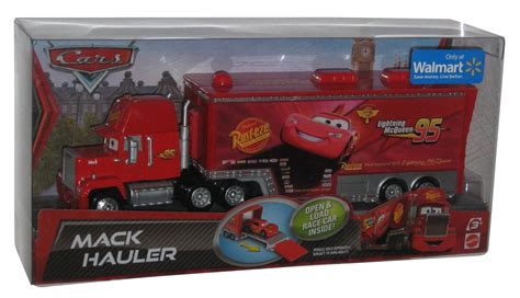 Disney Cars Movie Mack Hauler 2011 Mattel Red Toy Truck Wal Mart
