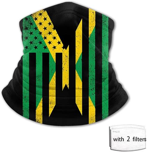 neck gaiter bandana jamaican vintage jamaica flag balaclava variety face towel scarf winproof