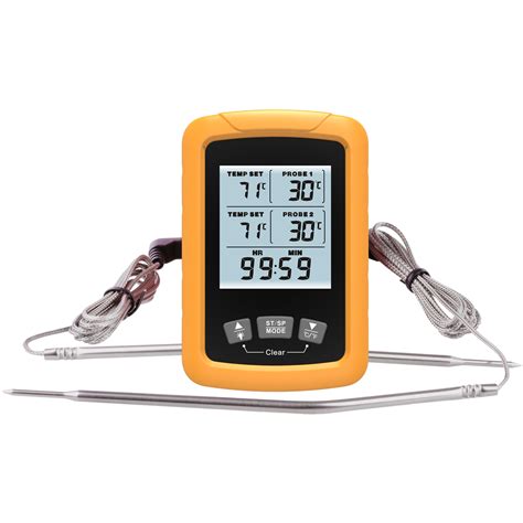 Yh E17 Barbecue Dual Probe Thermometer With Alarm Functiondigital