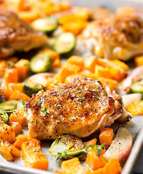 Learn to make sheet pan roast chicken with cauliflower and tomatoes with christie. Sheet Pan Maple Mustard Roasted Chicken - The Chunky Chef