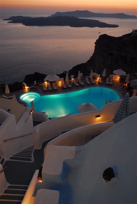 Santorini Grécia Férias Dos Sonhos Lugares Paradisíacos Piscinas