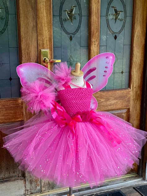 Sparkly Hot Pink Fairy Tutu Dress Fairy Tutu Dress With Etsy Australia