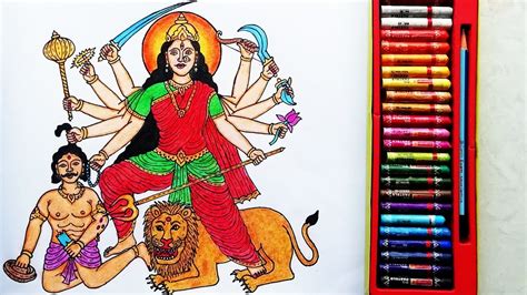 How To Draw Durga Devi Navratri Special Drawing Durga Pooja Drawing