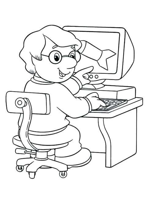 Parts Of The Computer Coloring Pages