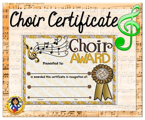 Free Printable Choir Award Certificates Free Printable Templates