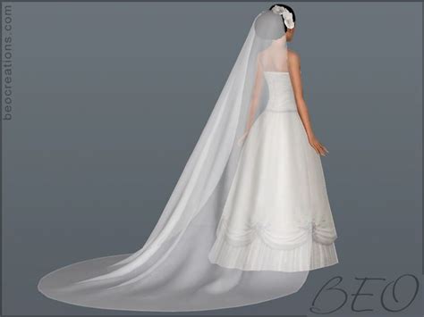 Beo Creations Long Veil Sims 4 Wedding Dress Sims 4 Dresses