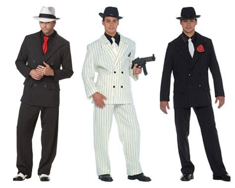 Mens Adults Black Pinstripe 20s Gangster Mafia Mob Fancy Dress Costume