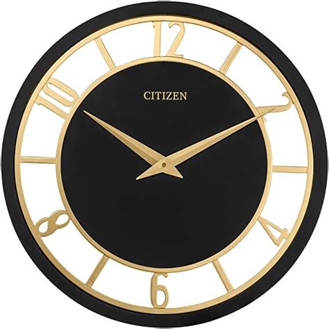 Citizen Clocks Citizen Cc2039 Gallery Wall Clock Black Wood Garage