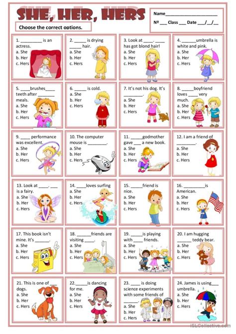 She Her And Hers English Esl Worksheets Pdf And Doc