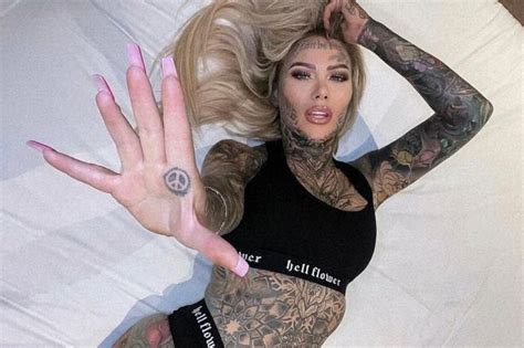 Britain S Most Tattooed Woman Slips Into Lingerie To Flaunt Complete Body Ink Daily Star
