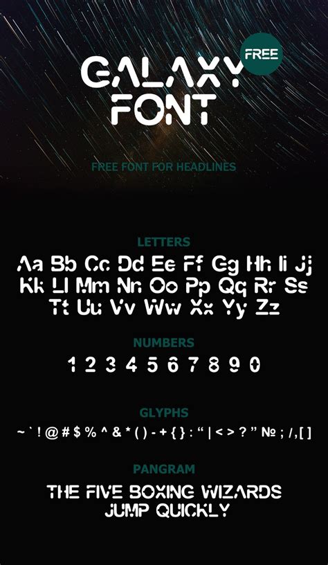 Free Galaxy Space Font For Display Typography Texty Cafe