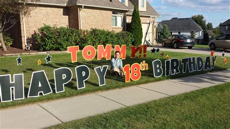 Custom Outdoor Waterproof Corrugated Lawn Sign Yard Sign Happy Birthday