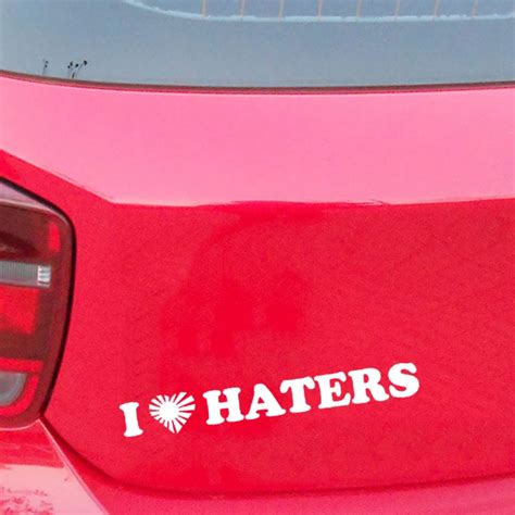 I Love Haters Jdm Decal Sticker Car Truck Window Creativity Car Accessories Motorcycle Helmet