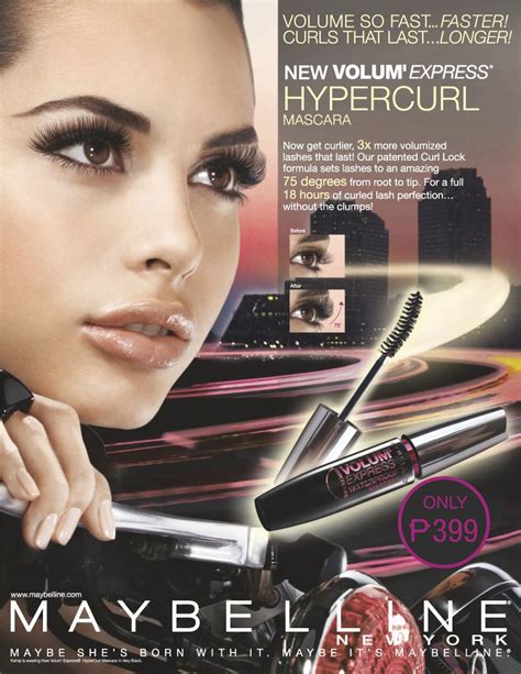 Maybelline Single Page Magazine Print Ad Beauty Advertising