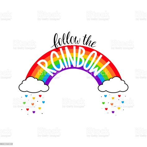 Follow The Rainbow Stock Illustration Download Image Now Beauty