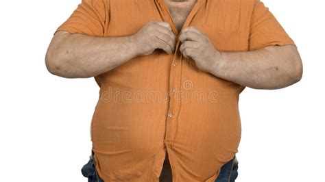 Fat Caucasian Man Can Not Fasten A Jeans Stock Footage Video Of