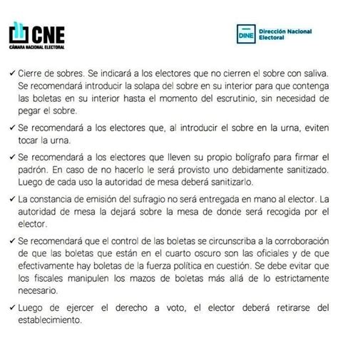 Cu Les Son Las Recomendaciones A La Hora De Votar Radio Estaci N