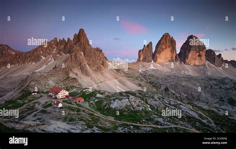 The Three Peaks Of Lavaredo Amazing Panorama Of Italian Dolomites With