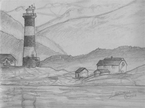 Easy Landscape Pencil Drawing For Beginners Pic Cahoots
