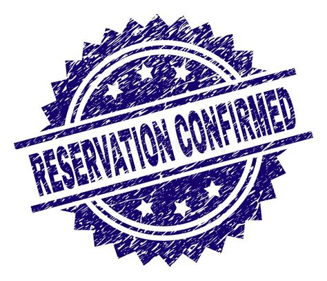 Grunge Textured Reservation Confirmed Stamp Seal Stock Vector