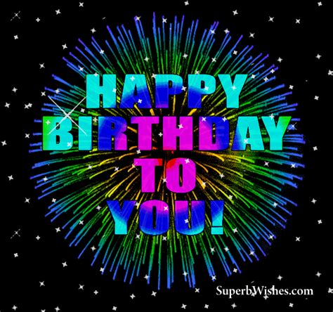 Stunning Happy Birthday To You With Colorful Bursting  Superbwishes