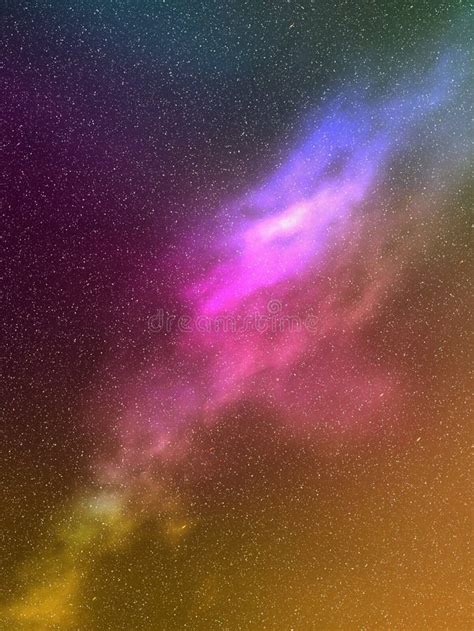 Starry Sky With Colorful Nebula Stock Illustration Illustration Of