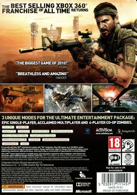 Call Of Duty Black Ops Cover Or Packaging Material Mobygames