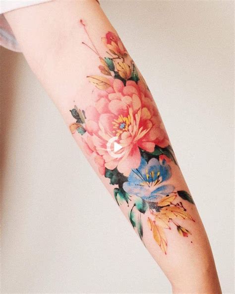 Redirecting Watercolor Tattoo Sleeve Forearm Tattoo Women Floral