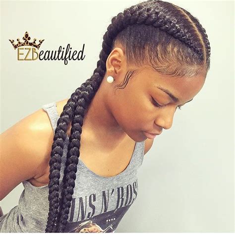 How to make a double braided ponytail? happilynaturallit26 | Natural hair styles, Braided ...