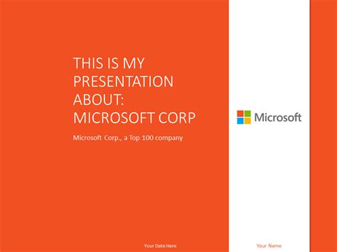 Microsoft Powerpoint Template Orange Presentationgo