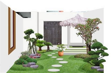inspirasi desain taman rumah minimalis  elegan