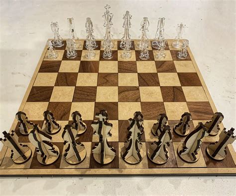 Laser Cut Chess And Checkers Set 4 Steps With Pictures Instructables