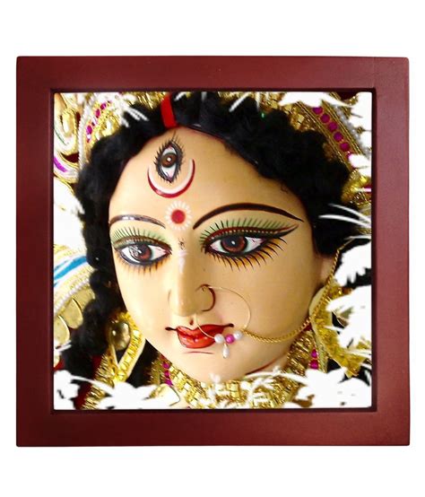 Tiedribbons Maa Durga White Background Frame Tile Buy Tiedribbons Maa