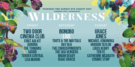Wilderness Festival Announce Day Splits