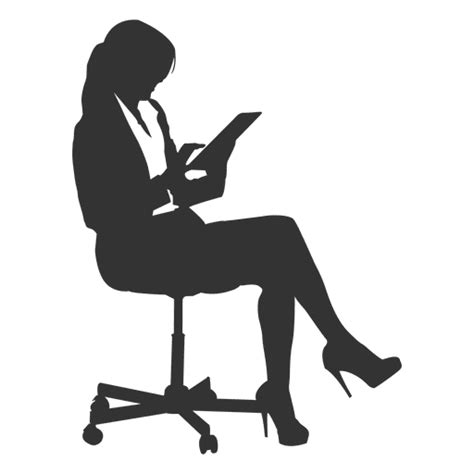 Female Executive Sitting 1 Transparent Png And Svg Vector File