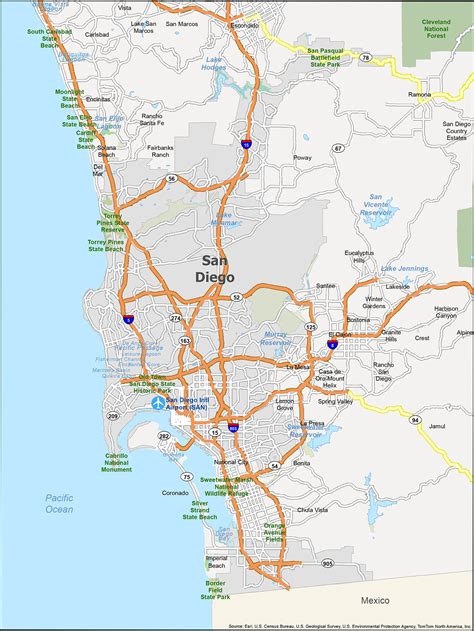 Map Of San Diego Ca Area Ranee Casandra