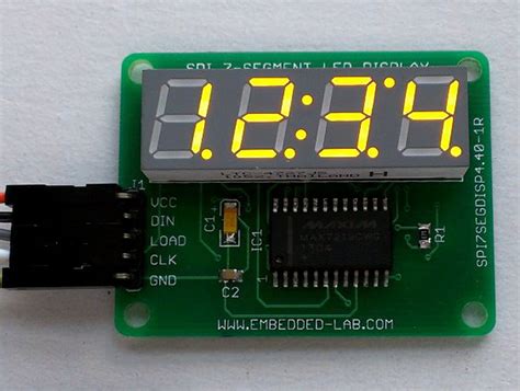 Spi 4 Digit Seven Segment Led Display From Embedded Lab On Tindie