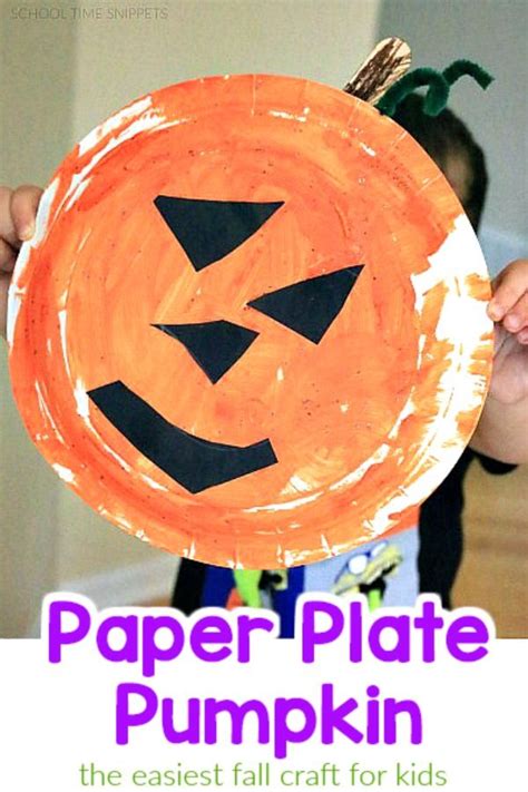 Easy Peasy Paper Plate Pumpkin Craft Your Kids Will Love Pumpkin