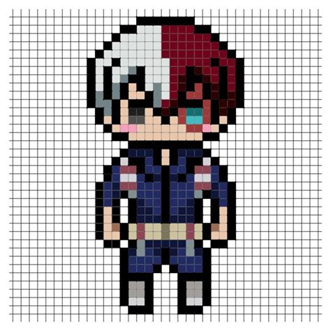 Anime Pixel Art My Hero Academia Easy Pixel Art Anime Pixel Art Pixel Art