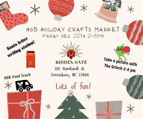 Hgb Holiday Craft Market 102 Barnhardt Street Greensboro Nc United