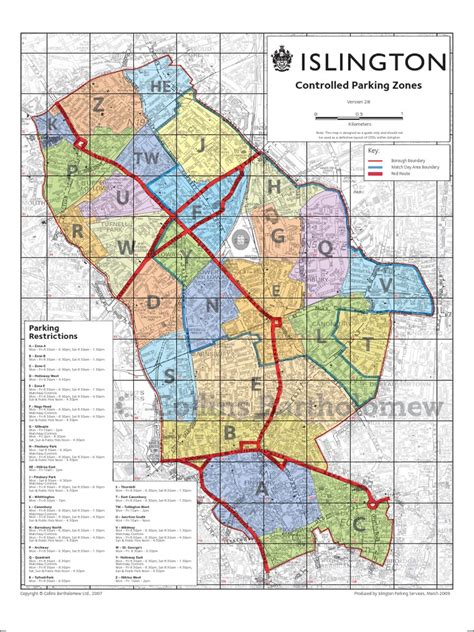 20100127 Islington Controlled Parking Zones Map Pdf