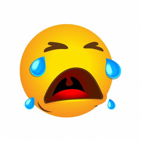 Crying Emoticon Loud Out Icon Download On Iconfinder