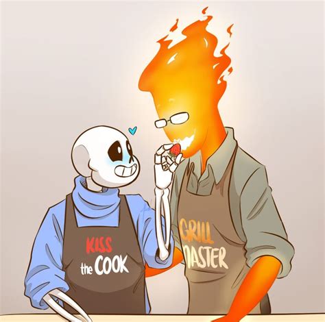 Undertale Sans X Grillby Sansby Day Cooking By Noire On Deviantart Undertale